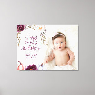 Toile Un petit citrouille chute violet pêche photo d'ann