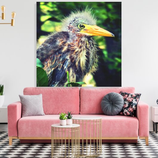 Toile Un petit héron vert (Insitu(Salon))