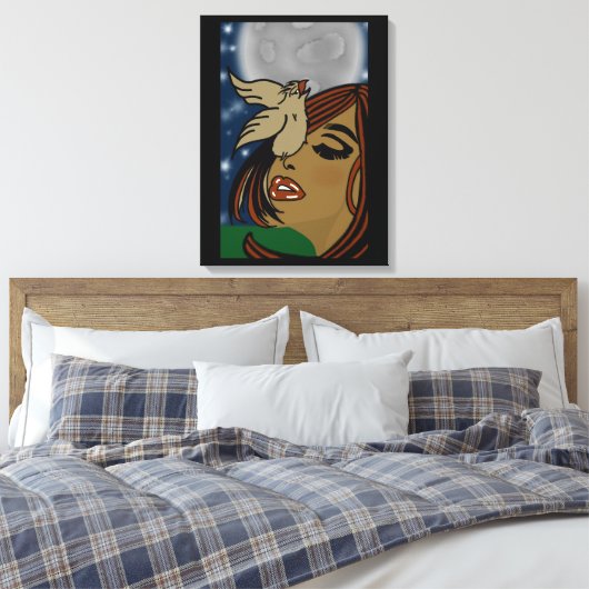 Toile Un Petit Oiseau M'A Dit Canvas Imprimer (Insitu(Chambre))