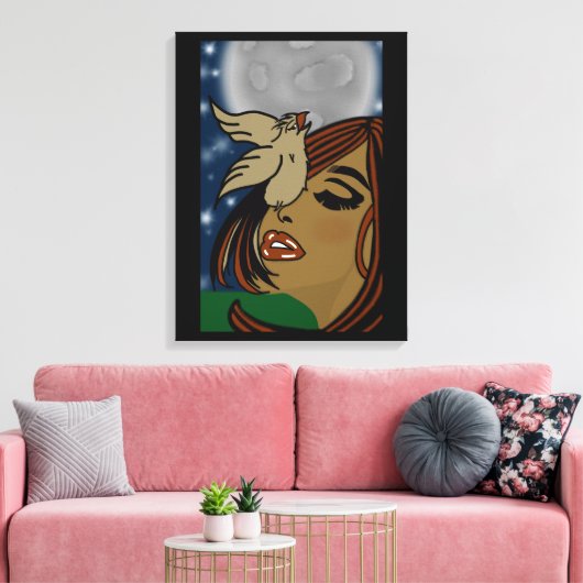 Toile Un Petit Oiseau M'A Dit Canvas Imprimer (Insitu(Salon))