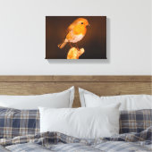 Toile Un Petit Oiseau Robin Sur Perche (Insitu(Chambre))
