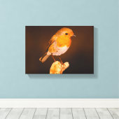 Toile Un Petit Oiseau Robin Sur Perche (Insitu (Plancher de Bois))
