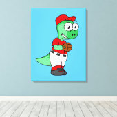 Toile Un Pitcher De Baseball Pachycephalosaurus. (Insitu (Plancher de Bois))