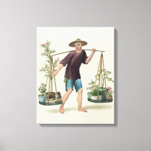 Toile Un portier avec les arbres fruitiers et les