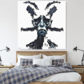 Toile Un portrait abstrait monochrome (Insitu(Chambre))