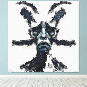 Toile Un portrait abstrait monochrome (Insitu (Plancher de Bois))