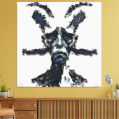 Toile Un portrait abstrait monochrome (Insitu(Salon))