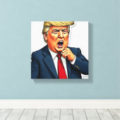 Toile Un président qui détient les Libs (Insitu (Plancher de Bois))