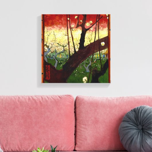 Toile Un prunier en fleurs après Hiroshige par Van Gogh (Insitu(Salon))