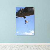 Toile Un rappels pararescueman d'un HH-60 (Insitu (Plancher de Bois))