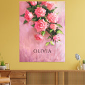 Toile Un rêve personnalisé dans les tons roses (Insitu(Salon))