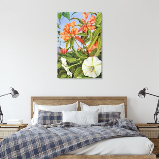 Toile Un Rhododendrum et Ipomoea de Java (Insitu(Chambre))