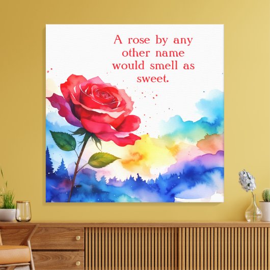 TOILE UN ROSE D'UN AUTRE NOM SENTERAIT AUSSI DOUX (Insitu(Salon))