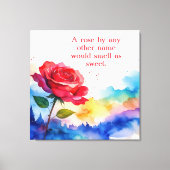 TOILE UN ROSE D'UN AUTRE NOM SENTERAIT AUSSI DOUX (Recto)