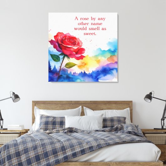 TOILE UN ROSE D'UN AUTRE NOM SENTERAIT AUSSI DOUX (Insitu(Chambre))