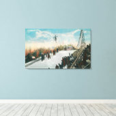 Toile Un saut de tournoi de ski (Insitu (Plancher de Bois))