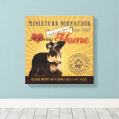 Toile Un Schnauzer Miniature Amoureux Fait De Notre Mais (Insitu (Plancher de Bois))