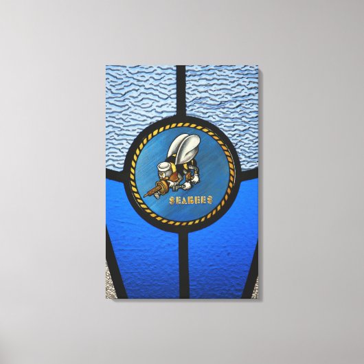 Toile Un seul logo Seabee (Recto)