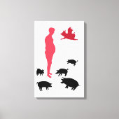 Toile Un Seul Repas Joyeux Soit Végétarien, La Ferme (Recto)