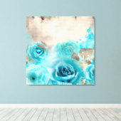 Toile Un Shabby Bleu Chic Ephemera Design Series 7 (Insitu (Plancher de Bois))