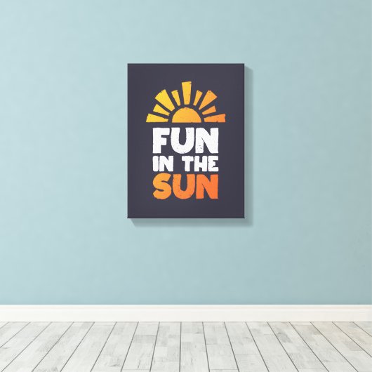 Toile Un signe qui dit plaisir sur le soleil (Insitu (Plancher de Bois))