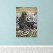 Toile Un soldat avec lance-grenades MK-19 (Insitu (Plancher de Bois))