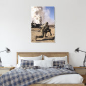 Toile Un soldat réagit à une explosion contrôlée (Insitu(Chambre))