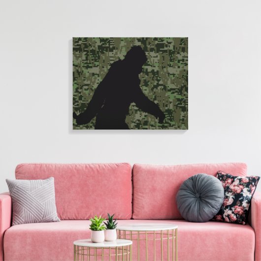 Toile Un squatchin pour le camouflage numérique d'Olive (Insitu(Salon))