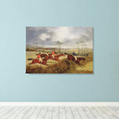 Toile Un Steeplechase, près de la finition (huile sur to (Insitu (Plancher de Bois))
