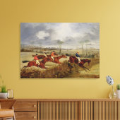 Toile Un Steeplechase, près de la finition (huile sur to (Insitu(Salon))