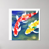 Toile Un tableau aquarelle de koi Fish (Recto)