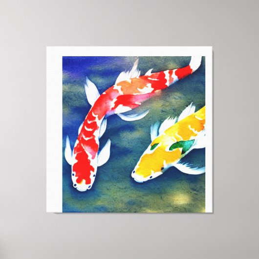 Toile Un tableau aquarelle de koi Fish (Recto)