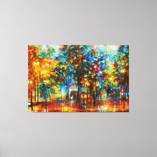 Toile un tableau d'arbres dans une zone inondée