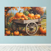 Toile un tableau de citrouilles sur un chariot (Insitu (Plancher de Bois))