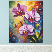 Toile un tableau de fleurs violettes (Insitu (Plancher de Bois))