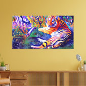 Toile un tableau d'un tigre dans la jungle, art numériqu (Insitu(Salon))