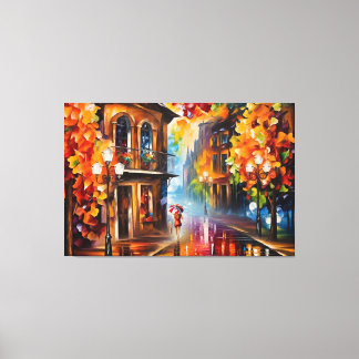 Toile un tableau d'une femme tenant un parapluie
