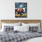 Toile Un taureau dans la nuit étoilée (Insitu(Chambre))