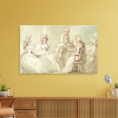 Toile Un Tea Party (stylo & encre, crayon & w/c sur papi (Insitu(Salon))