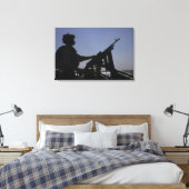 Toile Un technicien maniant une mitrailleuse M240 en Ira (Insitu(Chambre))