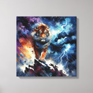 Toile Un tigre majestueux