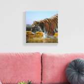 Toile Un tigre se jetant dans l'eau (Insitu(Salon))