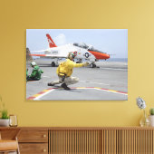 Toile Un tireur à bord du porte-avions (Insitu(Salon))