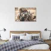 Toile Un tireur automatique d'arme de l'équipe fournit u (Insitu(Chambre))