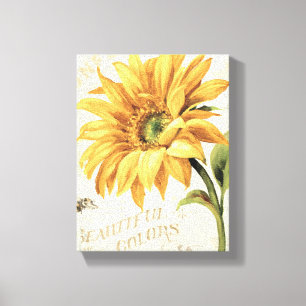 Toile Un tournesol en pleine floraison
