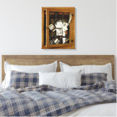 Toile Un trompe l'oeil d'une armoire vitrée ouverte (Insitu(Chambre))