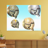 Toile Un vaisseau spatial qui traverse une planète (Insitu(Salon))