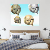 Toile Un vaisseau spatial qui traverse une planète (Insitu(Chambre))