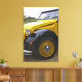 Toile Un vieux Citroen noir et jaune 2CV 2 CV, (Insitu(Salon))