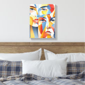 Toile Un visage humain abstrait vibrant (Insitu(Chambre))